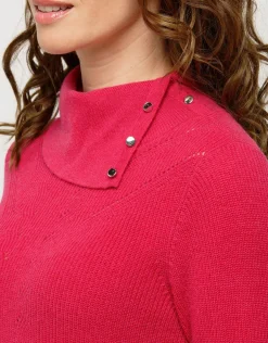 New Pull rose laine cachemire Pulls|Maille