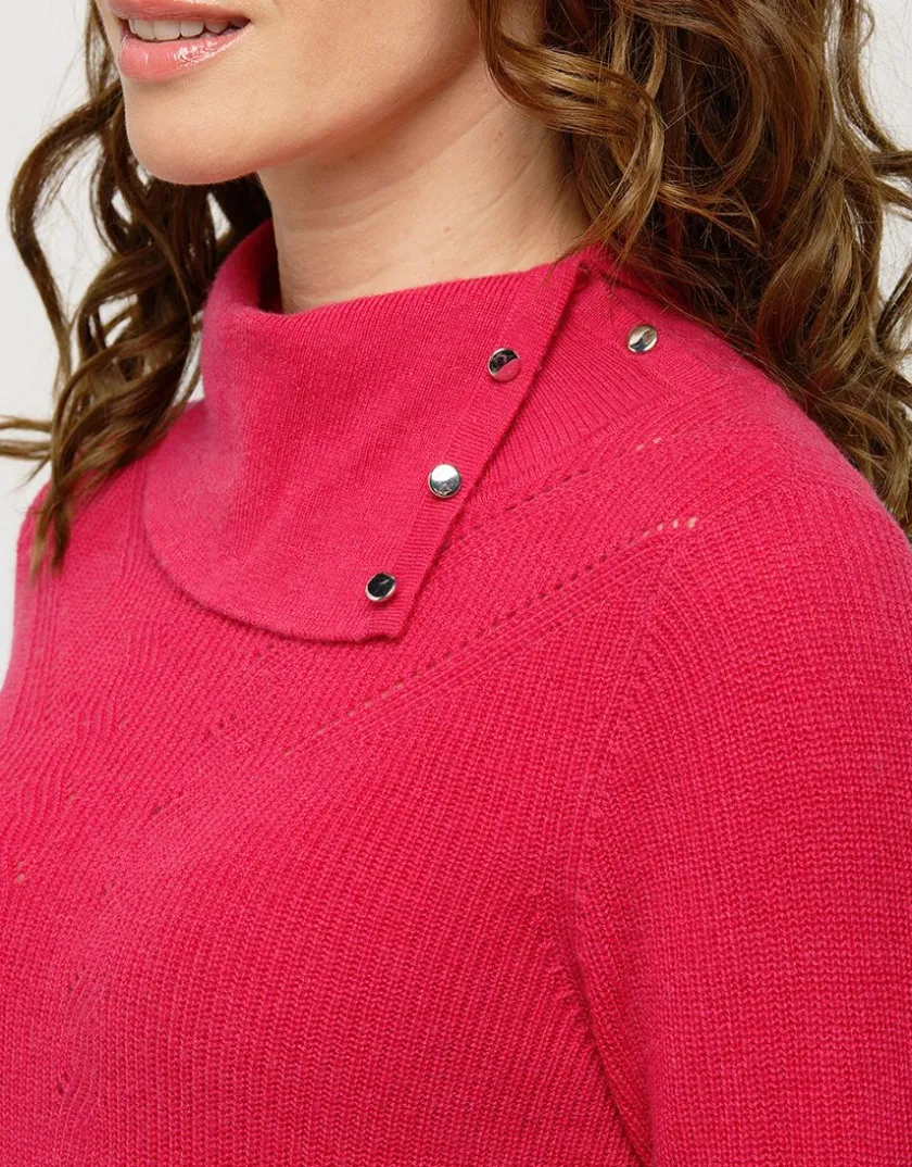 New Pull rose laine cachemire Pulls|Maille