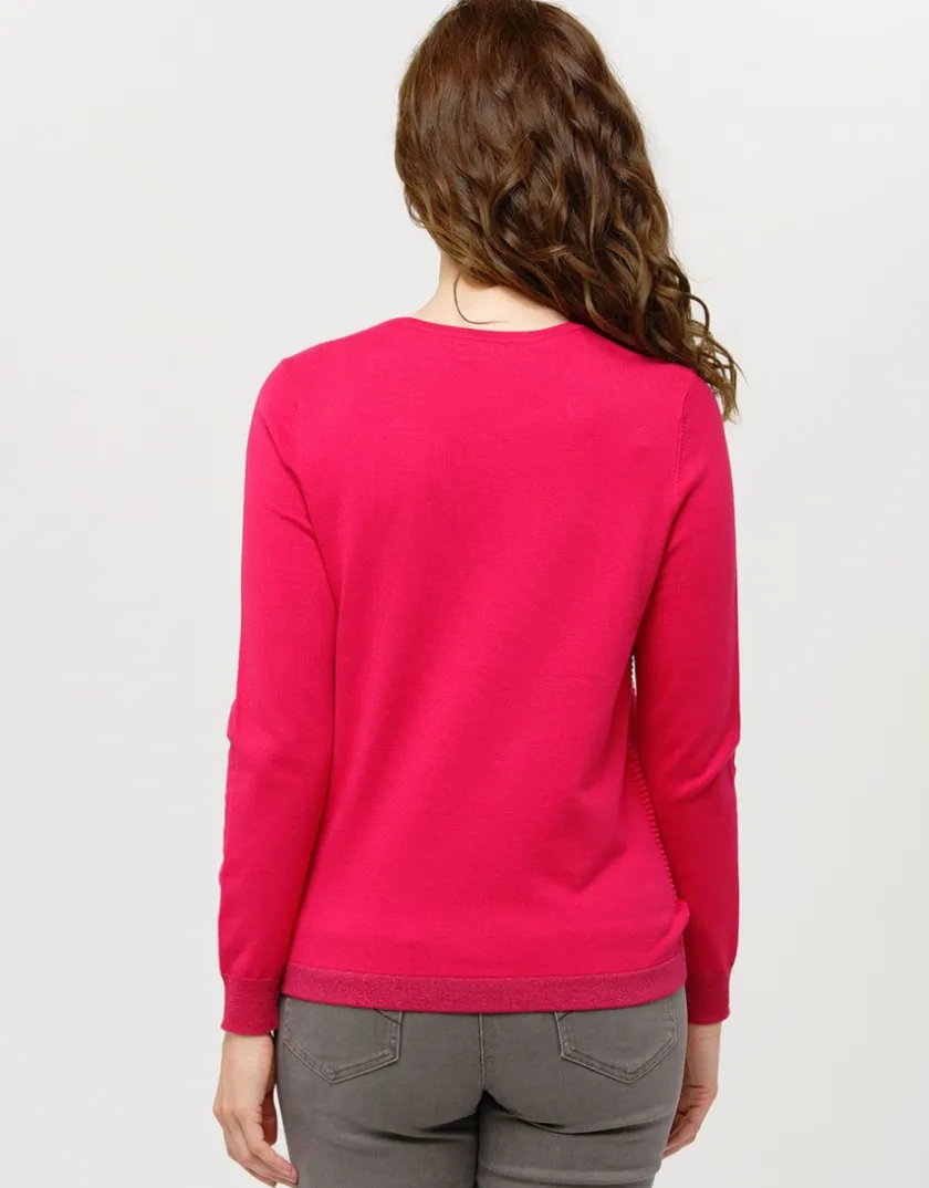 Outlet Pull rose rayures Pulls|Maille
