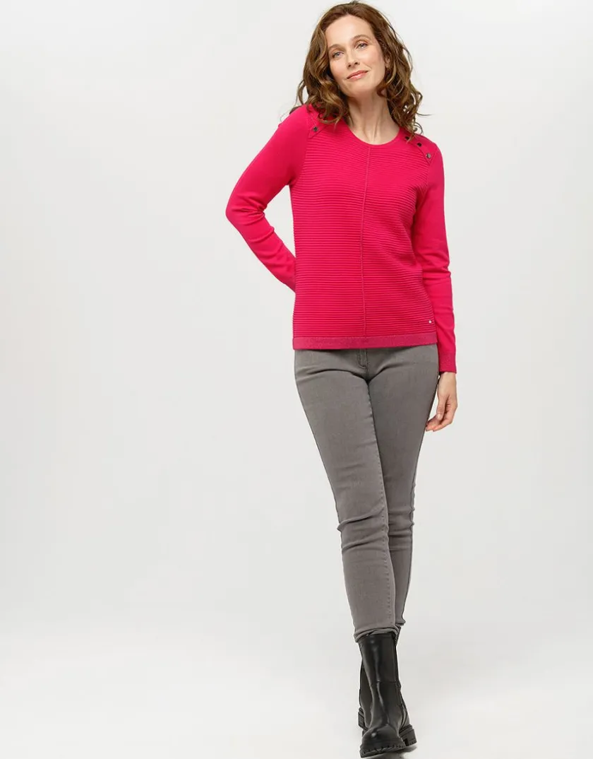 Outlet Pull rose rayures Pulls|Maille