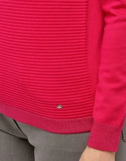 Outlet Pull rose rayures Pulls|Maille