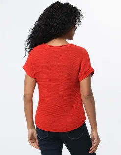 Online Pull rouge manche courte Pulls|Maille