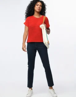 Online Pull rouge manche courte Pulls|Maille