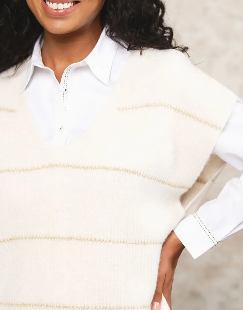 Best Pull sans manches blanc Pulls|Maille