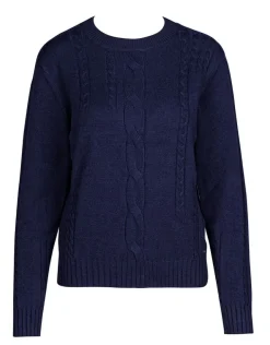 Sale Pull torsadé marine Pulls|Maille