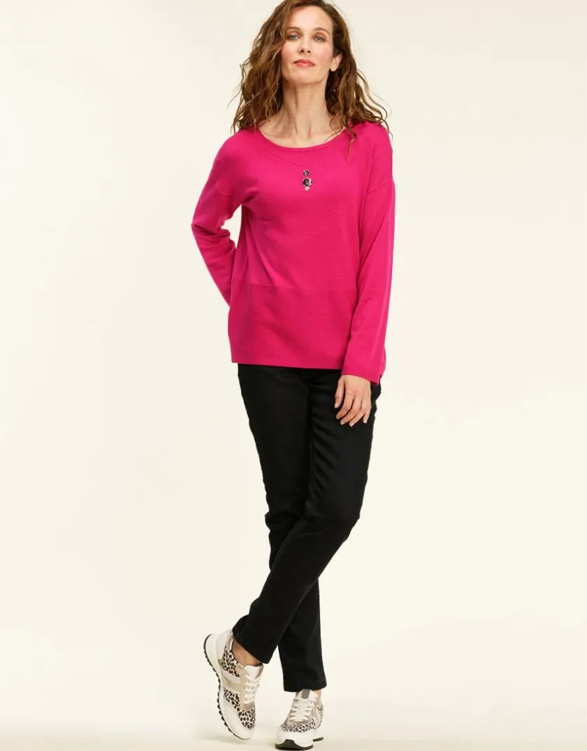 Hot Pull tunique fuchsia Pulls|Maille