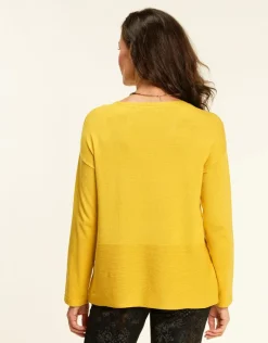 Fashion Pull tunique ocre Pulls|Maille