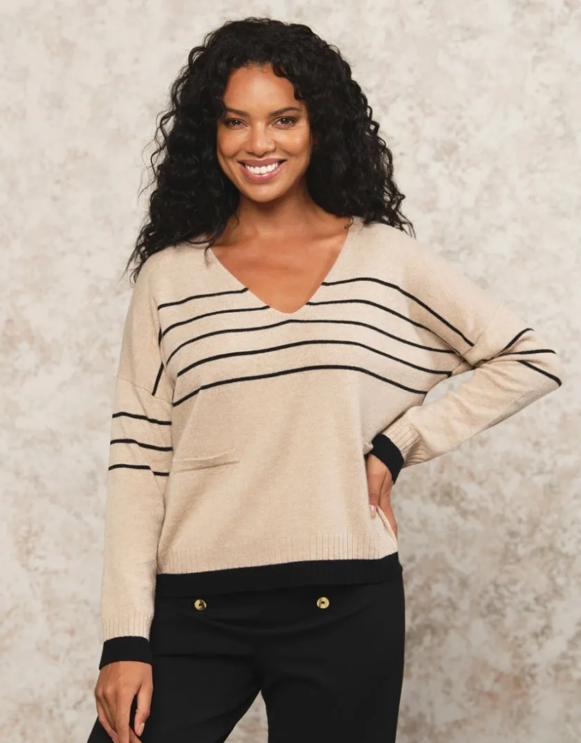 New Pull V laine et cachemire Pulls|Maille