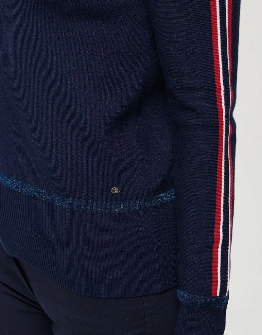 Discount Pull V marine sport chic Pulls|Maille