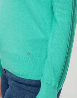 New Pull vert menthe col polo Pulls|Maille