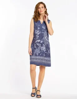 Best Robe bleue légère imprimé Robes|Robes & Jupes