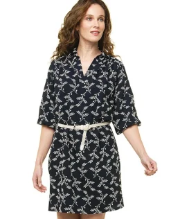 Hot Robe brodée bleu marine Robes|Robes & Jupes