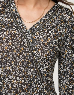 Sale Robe cache-coeur floral Robes|Robes & Jupes