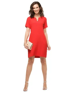 Online Robe chic crêpe rouge Robes|Robes & Jupes