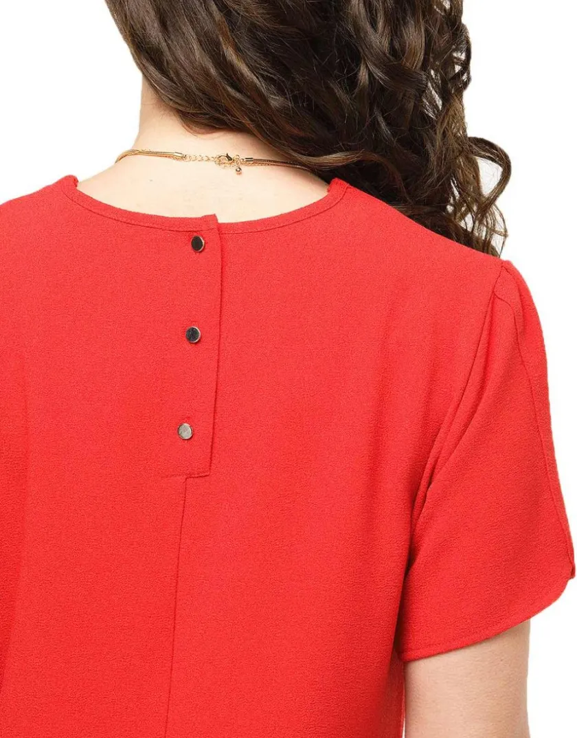 Online Robe chic crêpe rouge Robes|Robes & Jupes