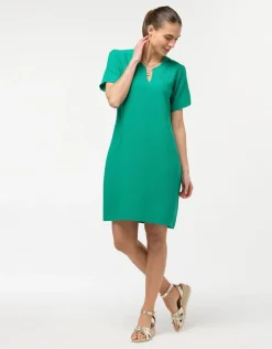 Fashion Robe chic crêpe vert Robes|Robes & Jupes