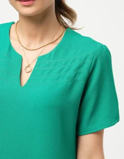 Fashion Robe chic crêpe vert Robes|Robes & Jupes