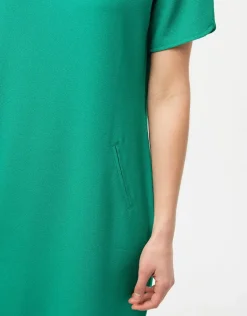 Fashion Robe chic crêpe vert Robes|Robes & Jupes