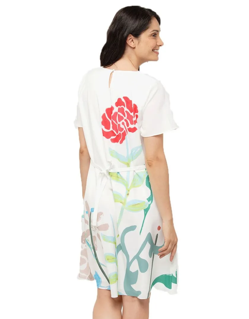 Fashion Robe chic écru imprimée Robes|Robes & Jupes