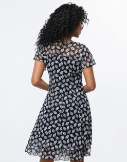Discount Robe chic dentelle marine Robes|Robes & Jupes