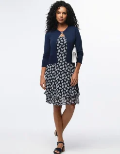 Discount Robe chic dentelle marine Robes|Robes & Jupes