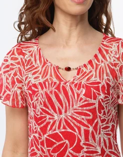 New Robe chic dentelle rouge Robes|Robes & Jupes
