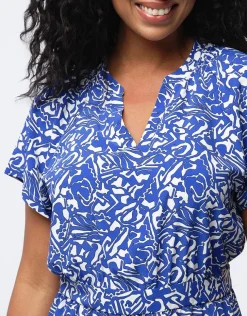 New Robe chic imprimé bleu Robes|Robes & Jupes