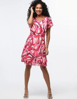 Online Robe chic imprimé rose Robes|Robes & Jupes
