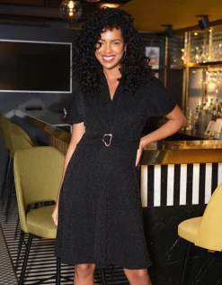 New Robe chic noir argent Robes|Robes & Jupes
