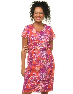 Hot Robe chic violet coton Robes|Robes & Jupes