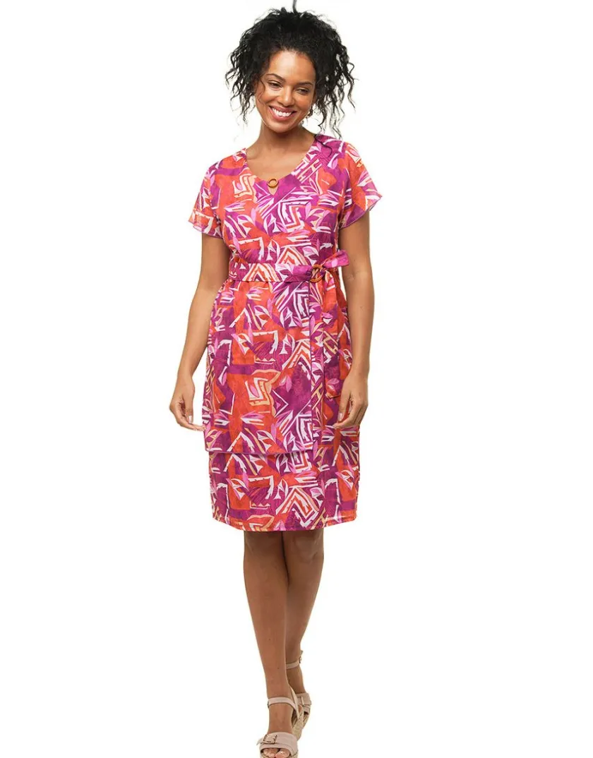 Hot Robe chic violet coton Robes|Robes & Jupes