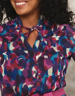 Clearance Robe chic violet motif Robes|Robes & Jupes
