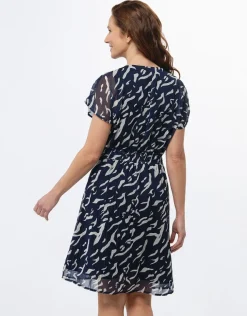 Outlet Robe chic voile marine Robes|Robes & Jupes