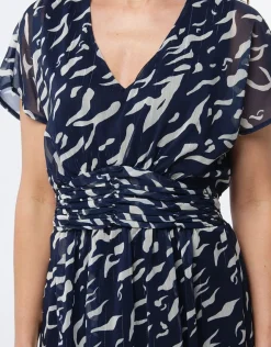Outlet Robe chic voile marine Robes|Robes & Jupes