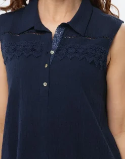 Outlet Robe coton bleu marine Robes|Robes & Jupes