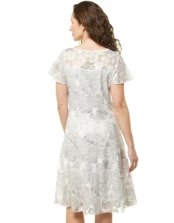 Hot Robe dentelle argentée Robes|Robes & Jupes