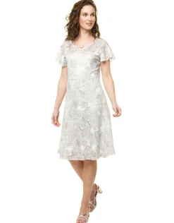 Hot Robe dentelle argentée Robes|Robes & Jupes