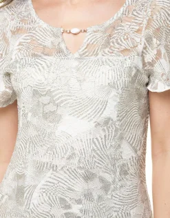Hot Robe dentelle argentée Robes|Robes & Jupes