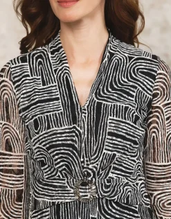 Sale Robe dentelle noir blanc Robes|Robes & Jupes