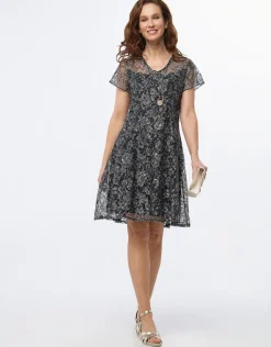 Clearance Robe dentelle noir motif Robes|Robes & Jupes