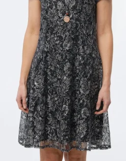 Clearance Robe dentelle noir motif Robes|Robes & Jupes