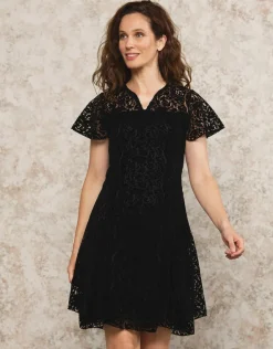 Outlet Robe dentelle noire Robes|Robes & Jupes