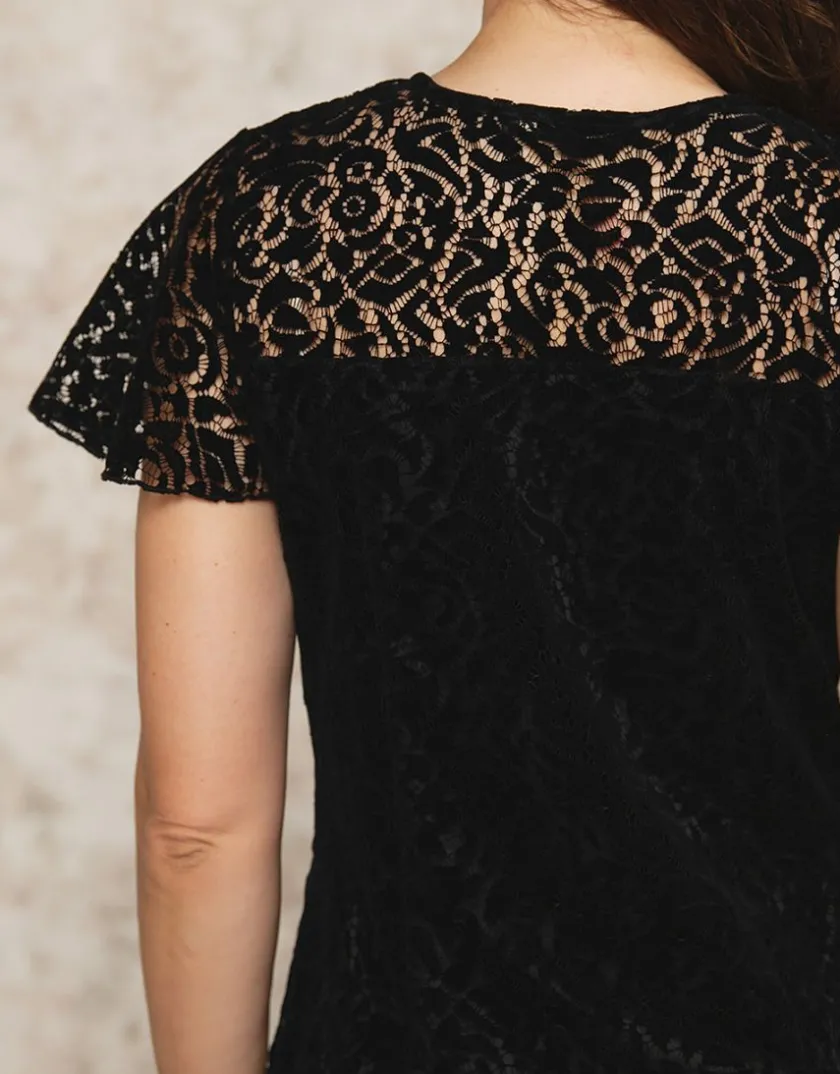 Outlet Robe dentelle noire Robes|Robes & Jupes