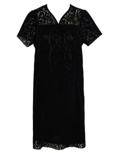 Outlet Robe dentelle noire Robes|Robes & Jupes