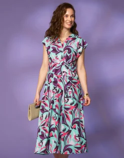 Discount Robe drapée imprimée Robes|Robes & Jupes