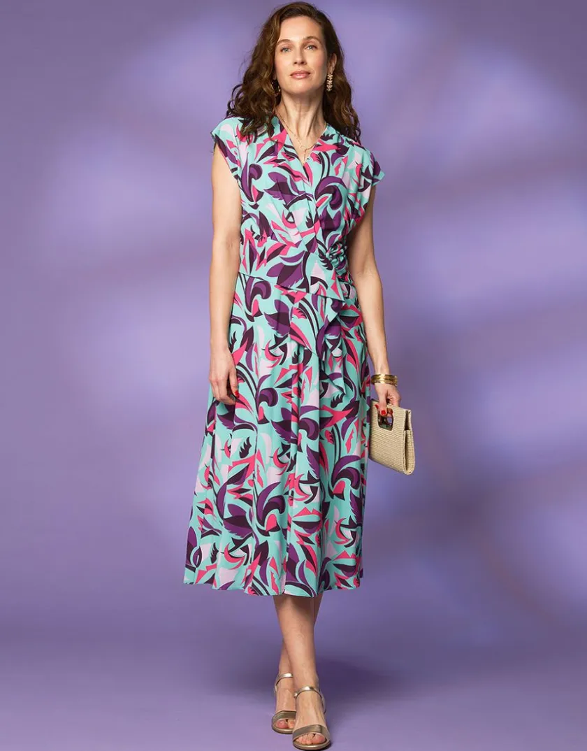 Discount Robe drapée imprimée Robes|Robes & Jupes