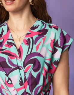 Discount Robe drapée imprimée Robes|Robes & Jupes