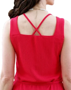 Online Robe en crépon orange Robes|Robes & Jupes