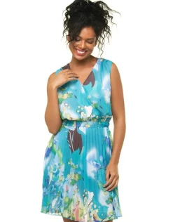 Sale Robe habillée bleu vert Robes|Robes & Jupes