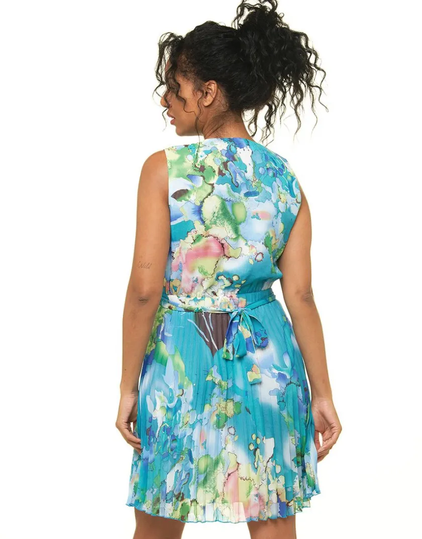 Sale Robe habillée bleu vert Robes|Robes & Jupes